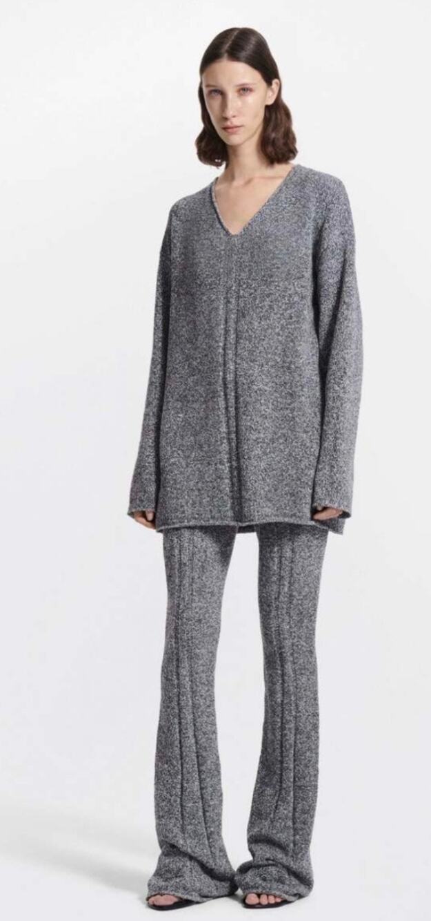 Dion Lee Marled velvet Boucle v Neck